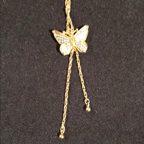 Avon vintage 1979 butterfly  lariat Y necklace - Picture 2 of 11